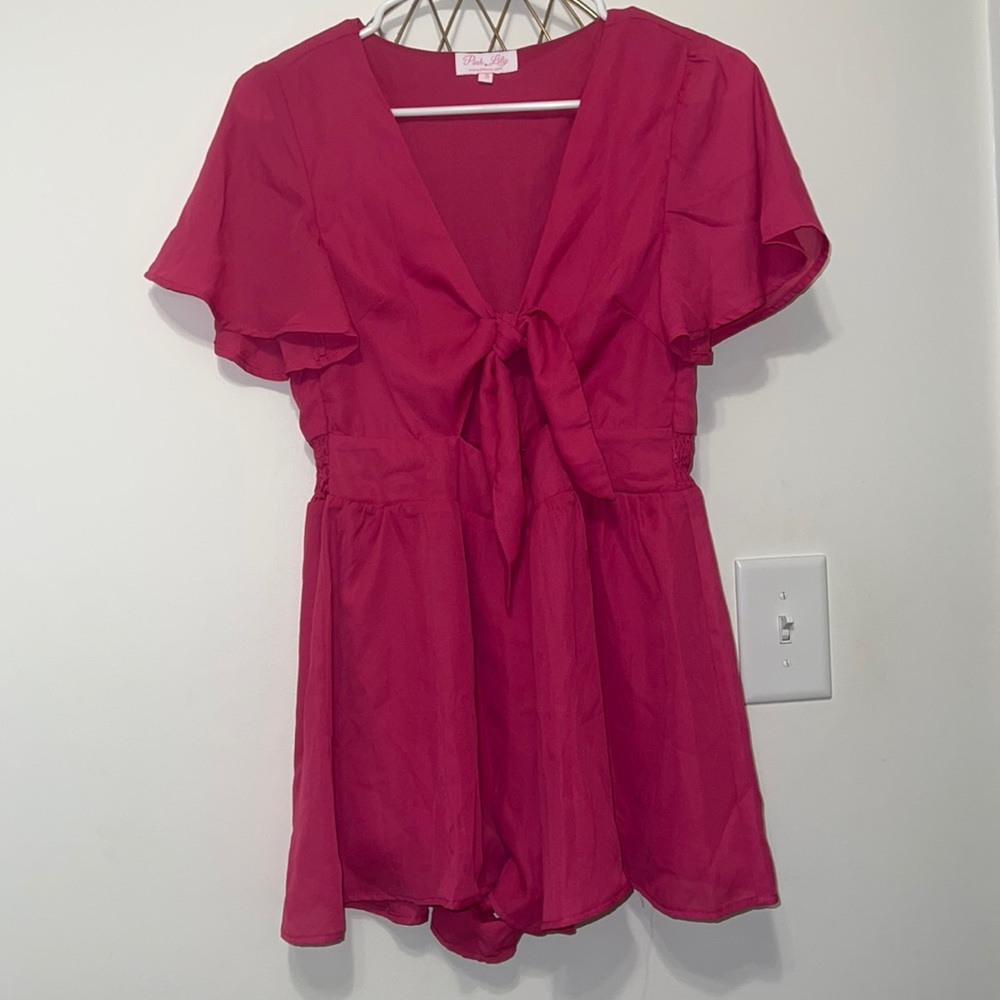 Pink Lily- Love For A Lifetime Magenta Romper